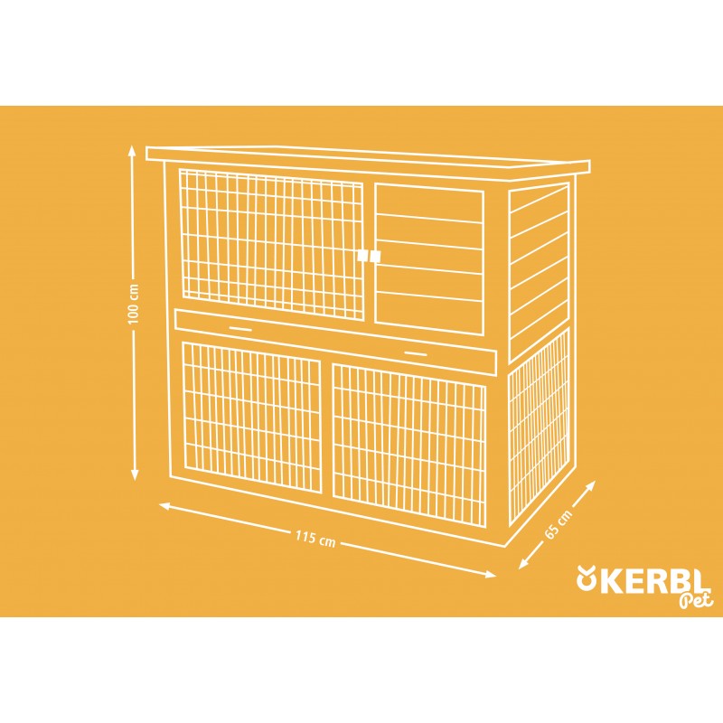Rozměry králíkárny Lucky s výběhem