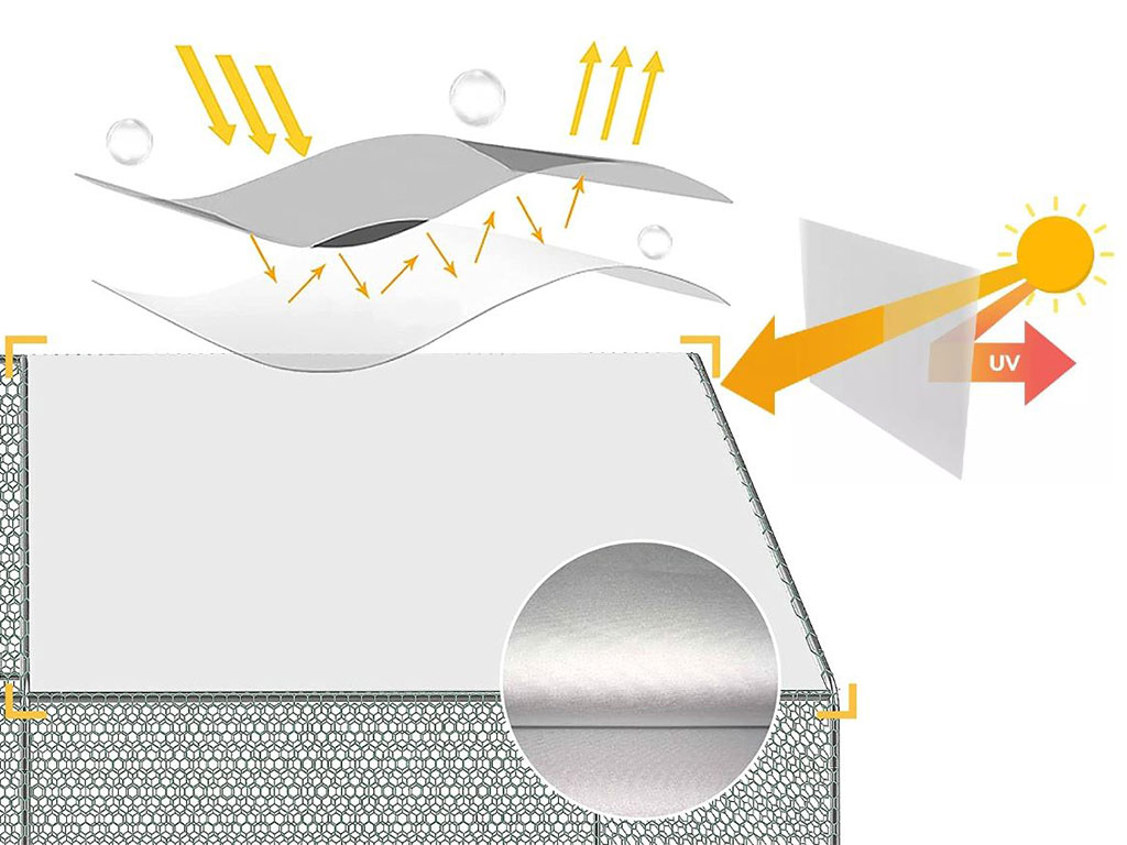Výběh pro drůbež ZM 3x2x2,45m detail konstrukce