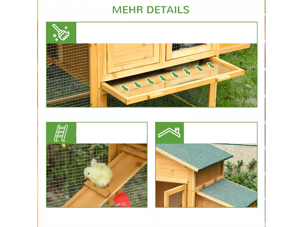 Rozměry kurníku PAWHUT D51-191