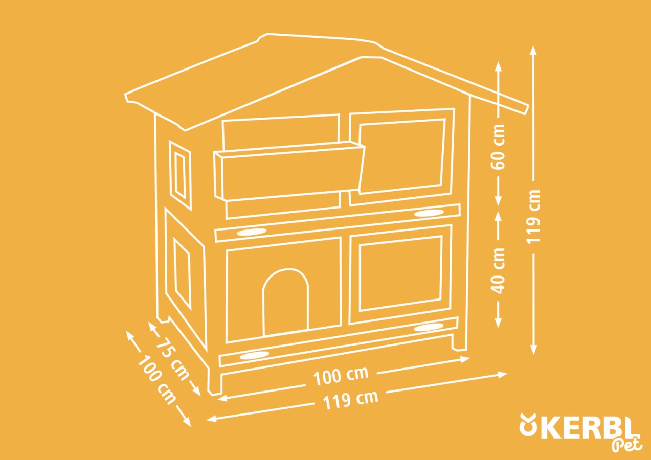 Králíkárna Tyrol Alpin – rozměry