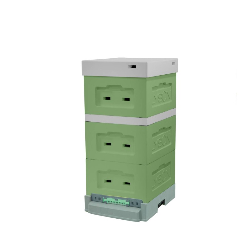 Nástavkový úl 39x24 celadon/šedý - plastové dno