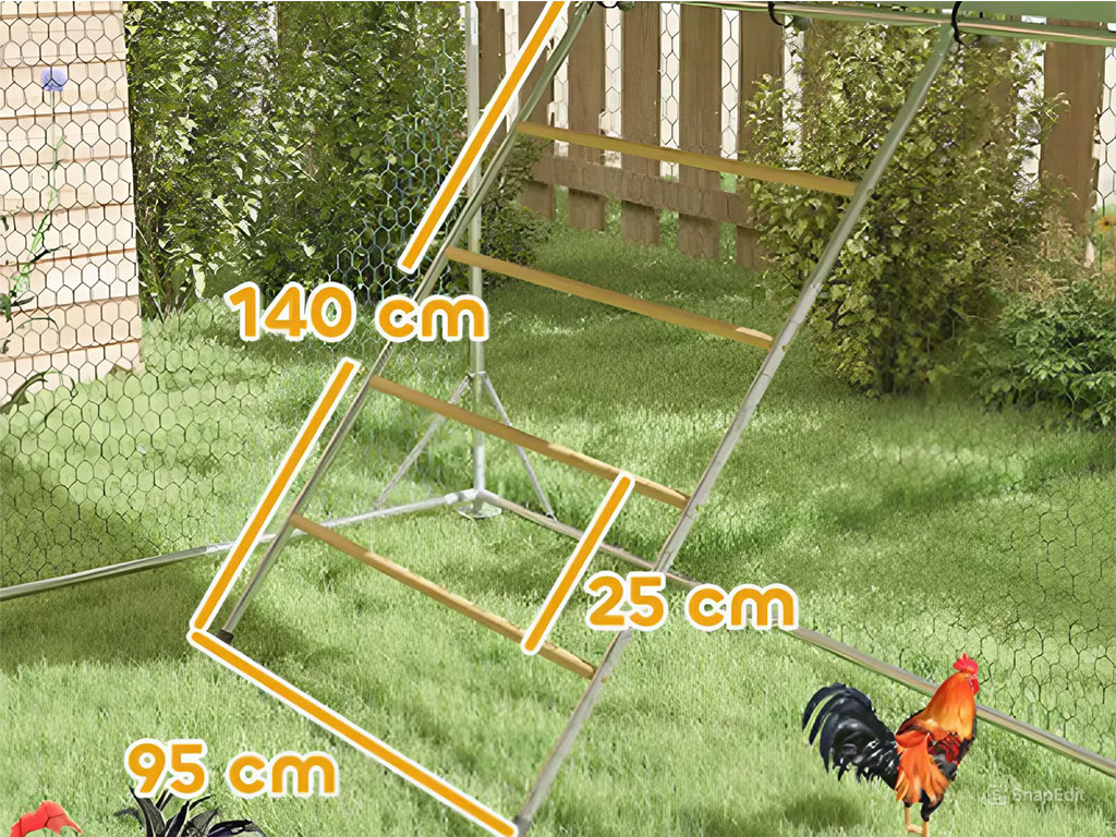 Výběh pro drůbež PAWHUT – bidla a krytina